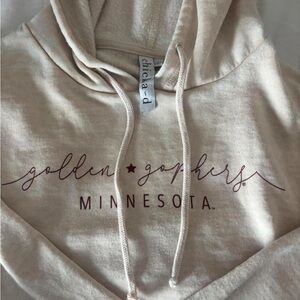 Chicka-d Women's Cream Cropped Minnesota Hoodie